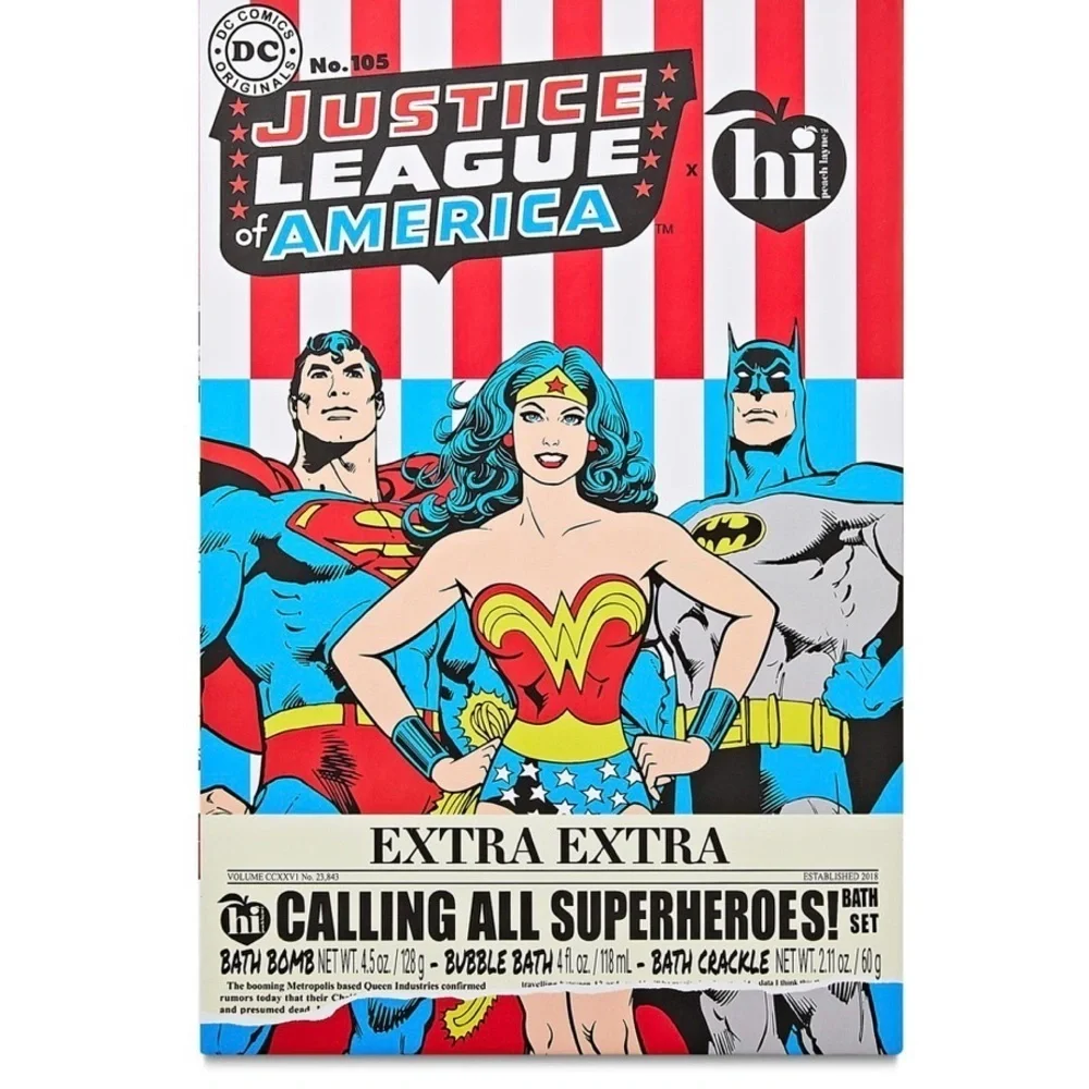 Hi Peach Layne & Justice League of America Bath Set.